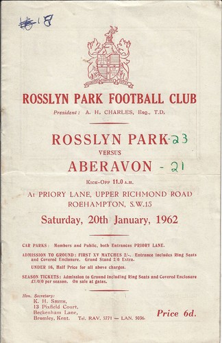 Rosslyn park aberavon 20 - rosslyn,