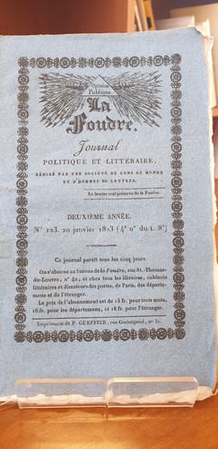 Foudre journal des - foudre,,